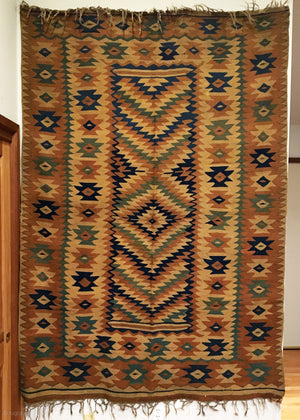 5' 2" X 7' 8" 18th Century Balkan Kilim
