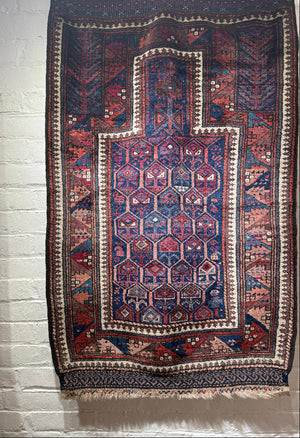 3’9” X 2’4” 19th Century Timuri Prayer Rug