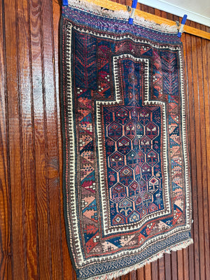 3’9” X 2’4” 19th Century Timuri Prayer Rug