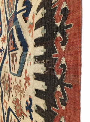 4'9" X 10'0" Antique Anatolian Konya Kilim