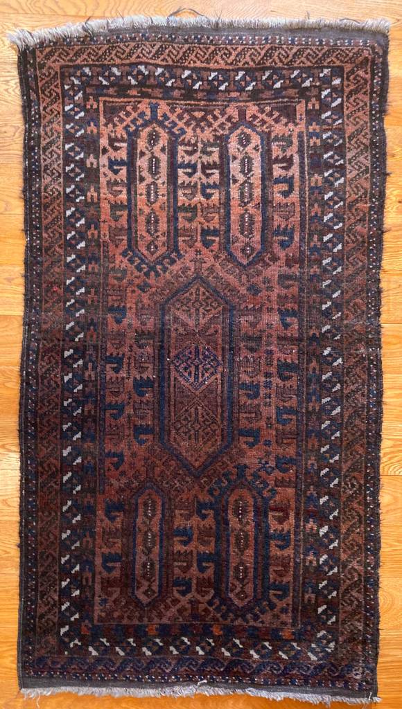 4'9" X 2'7" Antique Baluch Rug