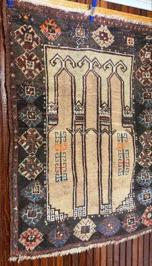 Antique Karapinar Prayer Rug