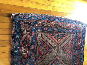 13' X 3'10" Antique Kurd Koliai Runner