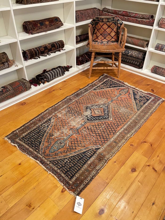 3'3" X 5'9" Antique Persian Hamadan Rug