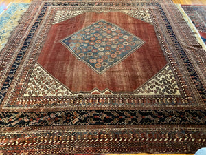 11’4” X 9’10” Antique Quashqi Boteh Main Rug