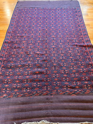 10'6" X 6'2" Antique Yomut Palas Kilim