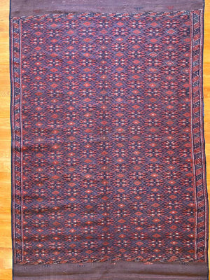 10'6" X 6'2" Antique Yomut Palas Kilim