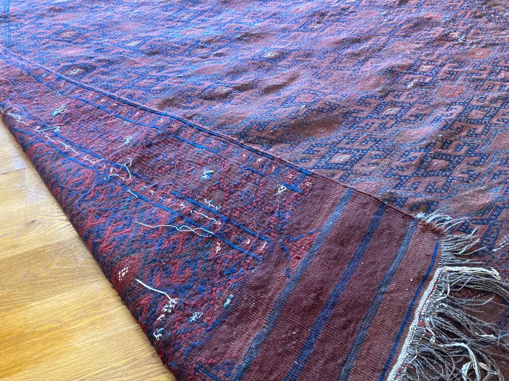 10'3" X 6' Early Tribal Tekke Palas Kilim