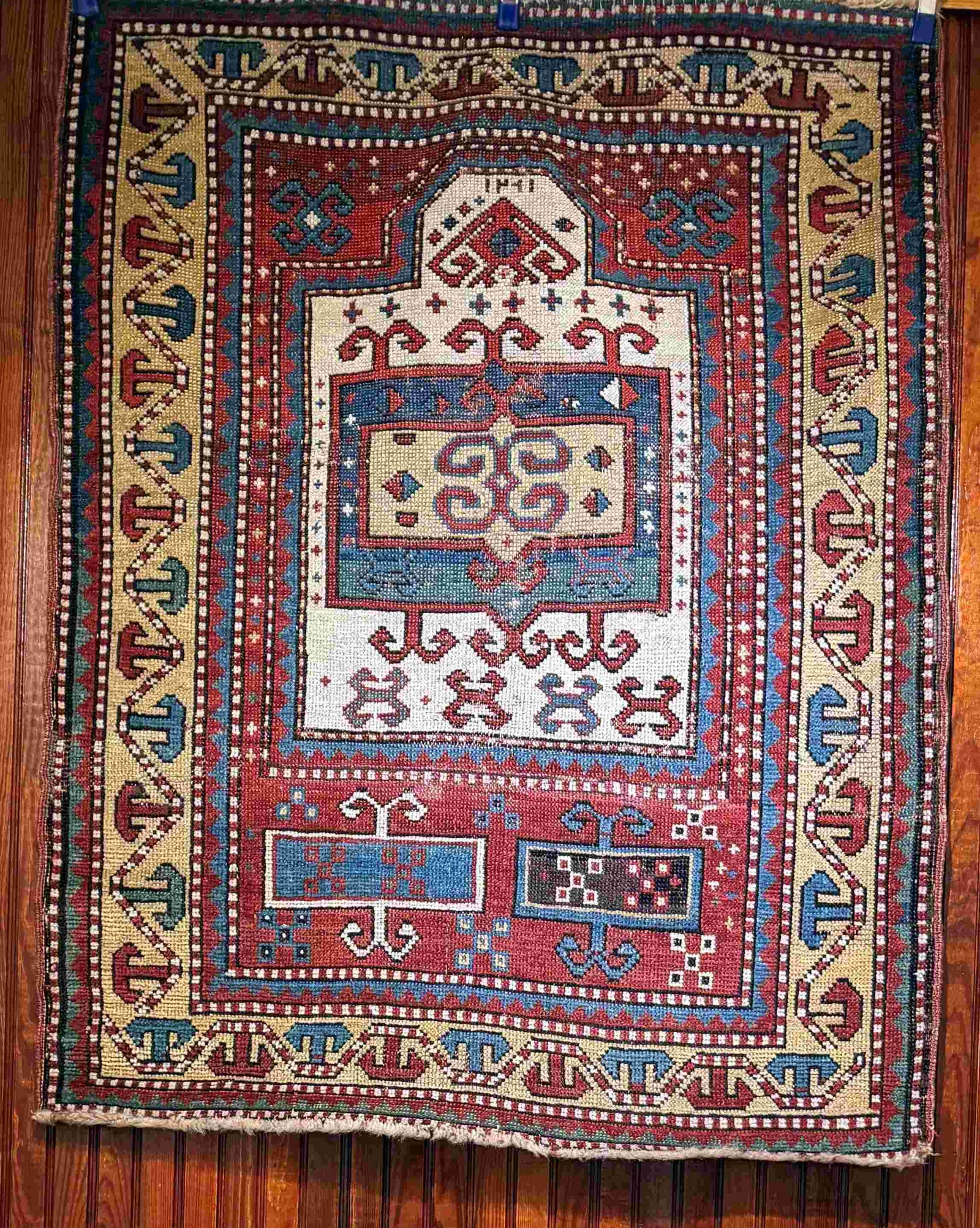 4' X 3'1" Kazak Prayer Rug