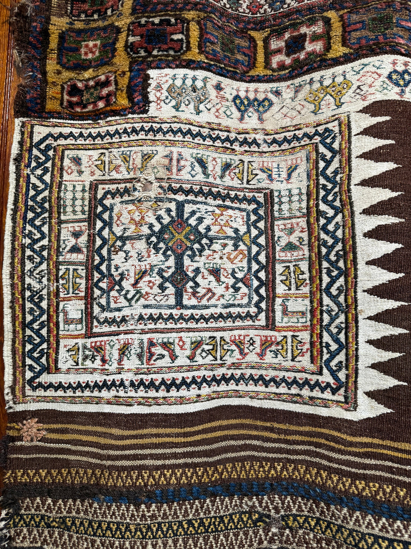3’2" X 2'3" Luri Bakhtiari Lorain Saddle Bag
