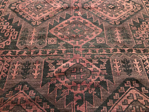 12'10" x 6'8" Rare Antique Black Tent Baluch Main Carpet