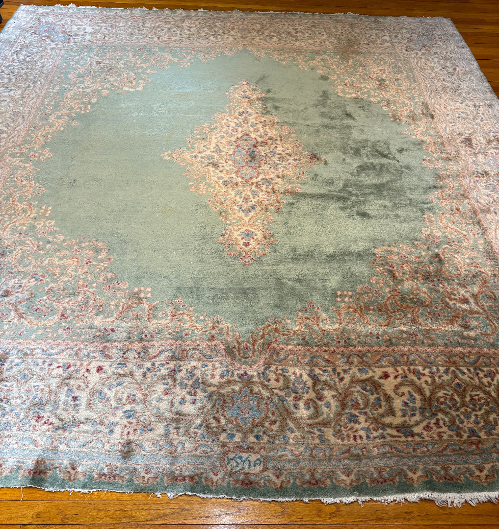 10' X 11' Signed Kerman Carpet