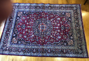 9'4" X 6'7" Signed Persian Mashad Carpet [SH-264]