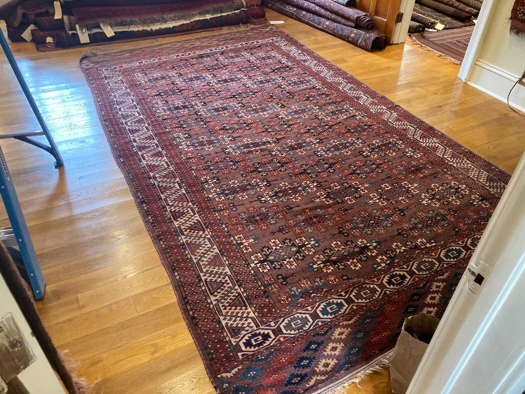 11'9" X 7' Turkomen Yomoud Kepse Gol Rug