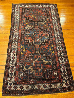 3'7" X 6'4" Varamin Plain Persian Tribal Rug
