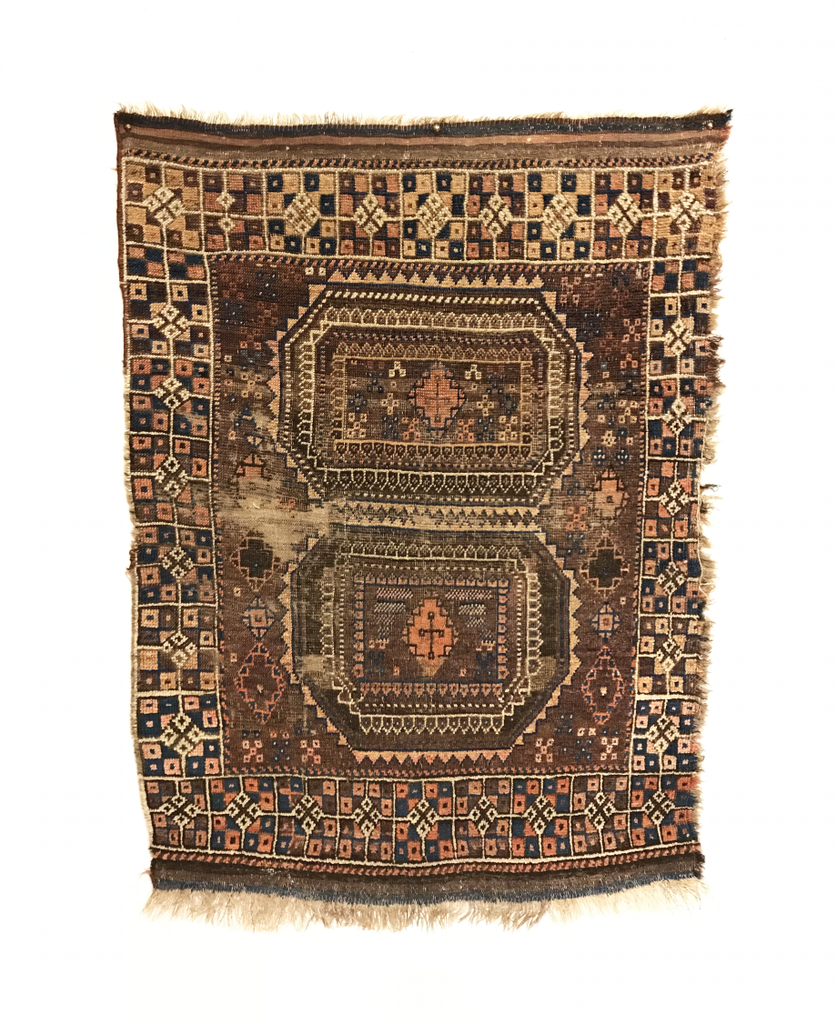 2'9" X 3'10" Antique Baluch Small Rug
