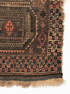 2'9" X 3'10" Antique Baluch Small Rug