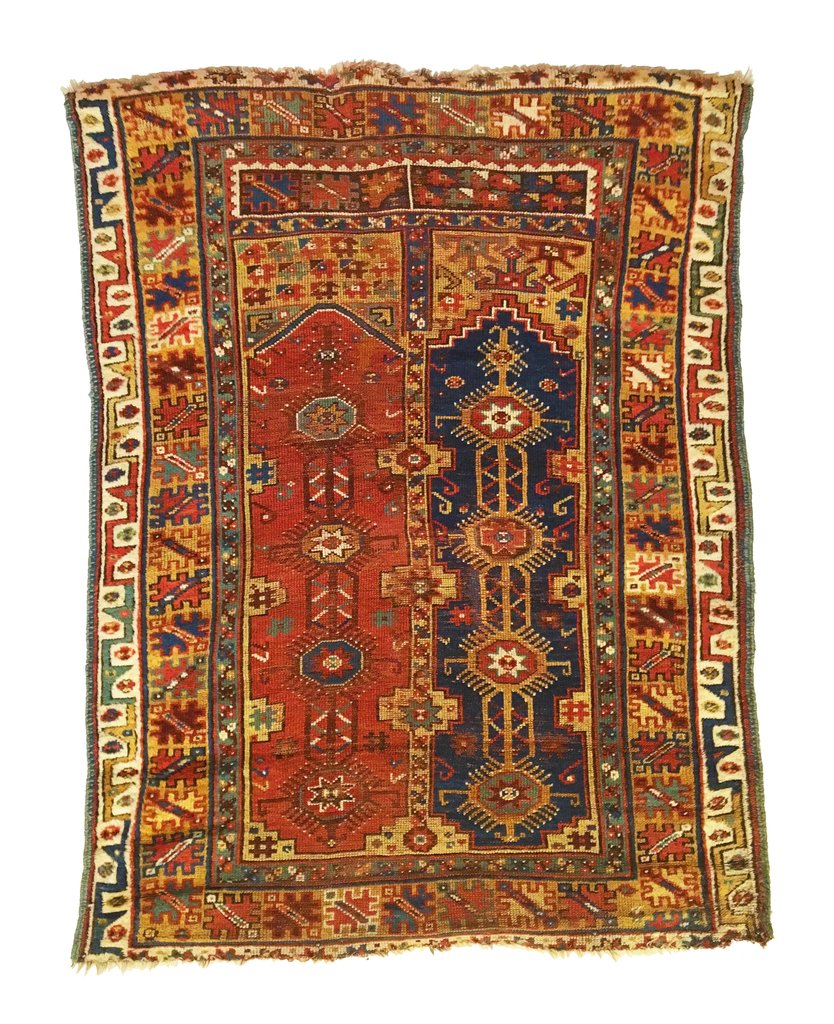 4'2" X 5'5" Antique Anatolian Turkish Rug