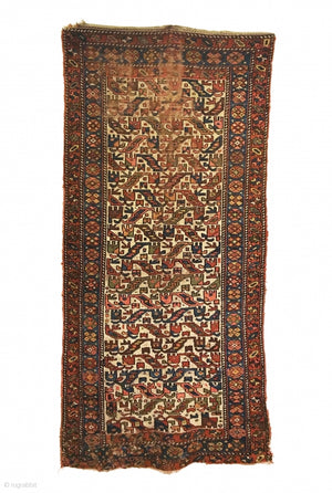 3’11" X 8’5" 19th Century Kurdish Long Rug