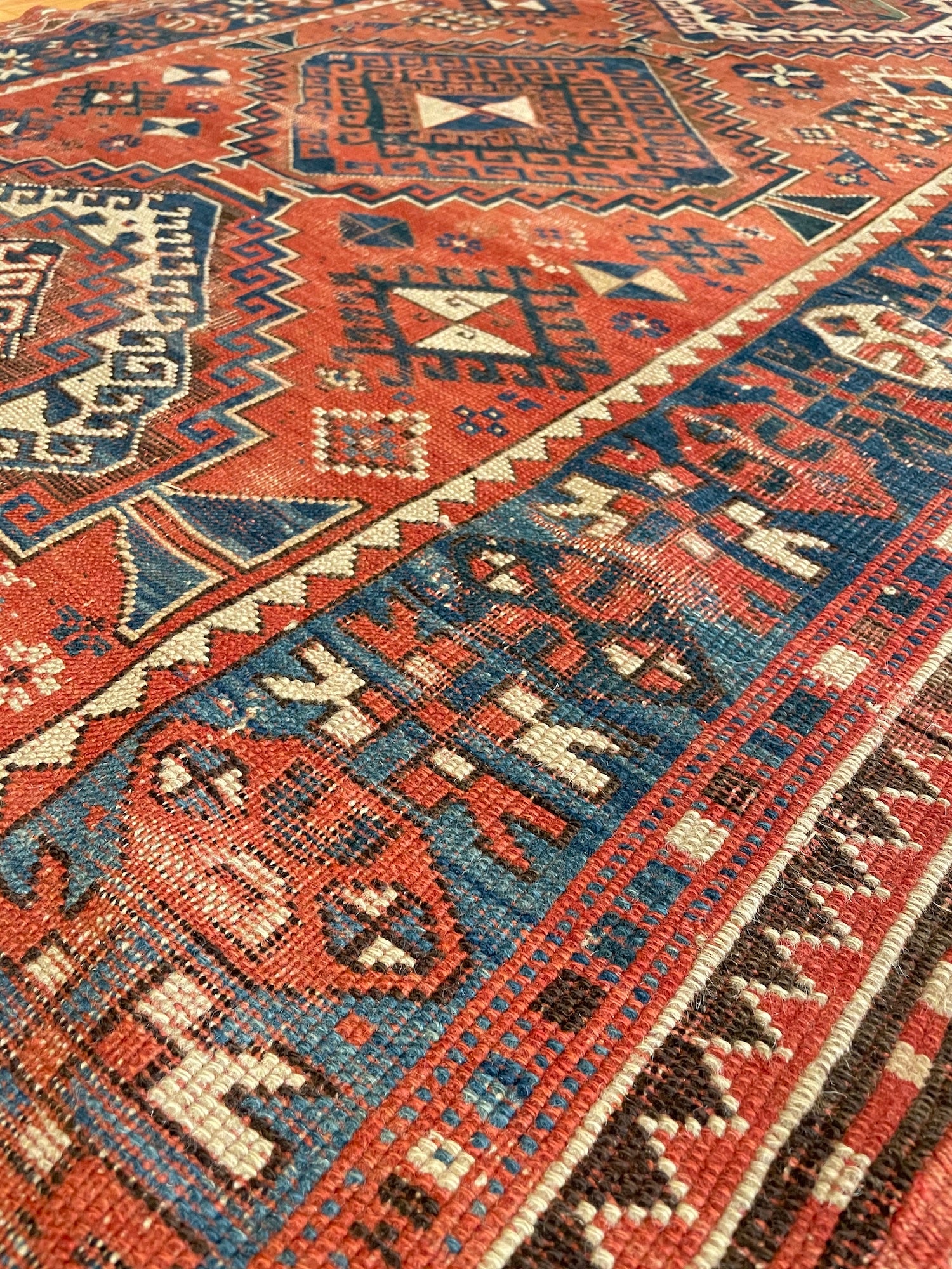 Antique Caucasian Kazak Rug