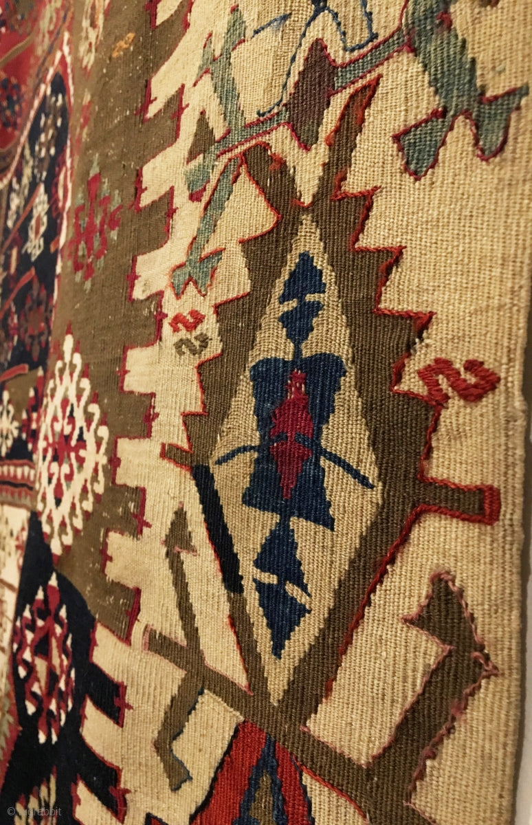 2’10&quot; X 10’2&quot; 19th Century Anatolian Aydin Kilim Half