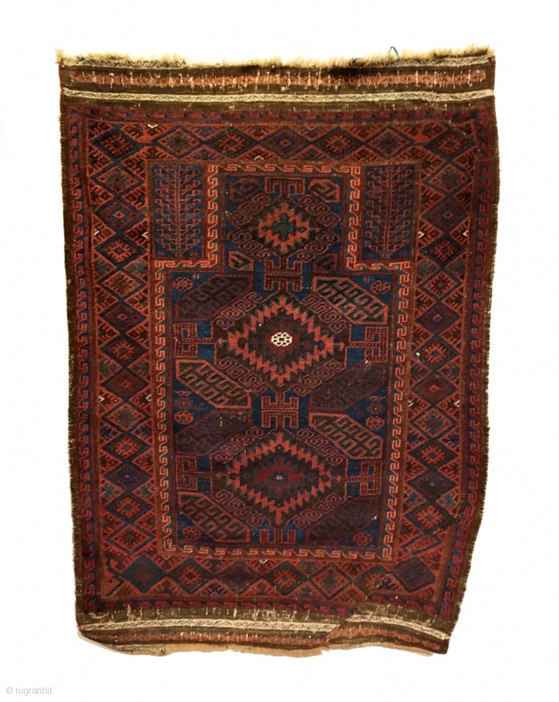 3’3&quot; X 4’9&quot; 19th Century Baluch Prayer Rug