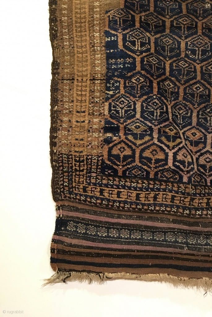 5&#39;5&quot; X 3&#39;4&quot; 19th Century Baluch Rug