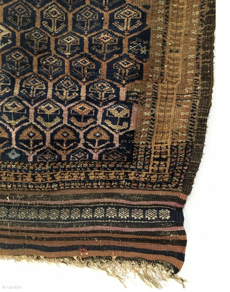 5&#39;5&quot; X 3&#39;4&quot; 19th Century Baluch Rug