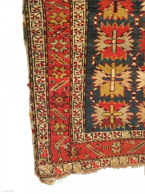 2’10" X 5’3" 19th Century Caucasian Chan-Karabagh Prayer Rug