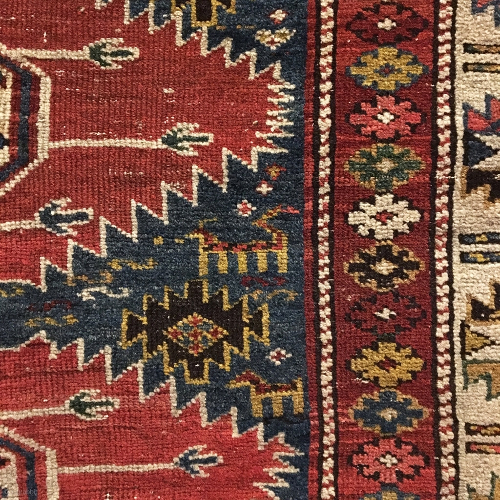4&#39;11&quot; X 3&#39;8&quot; 19th Century Karagashli Rug