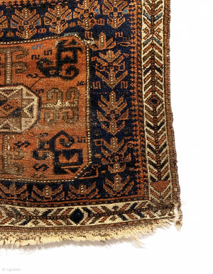 2’7” X 2’9” 19th Century Persian Baluch Bagface
