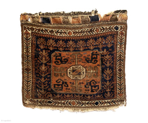 2’7” X 2’9” 19th Century Persian Baluch Bagface