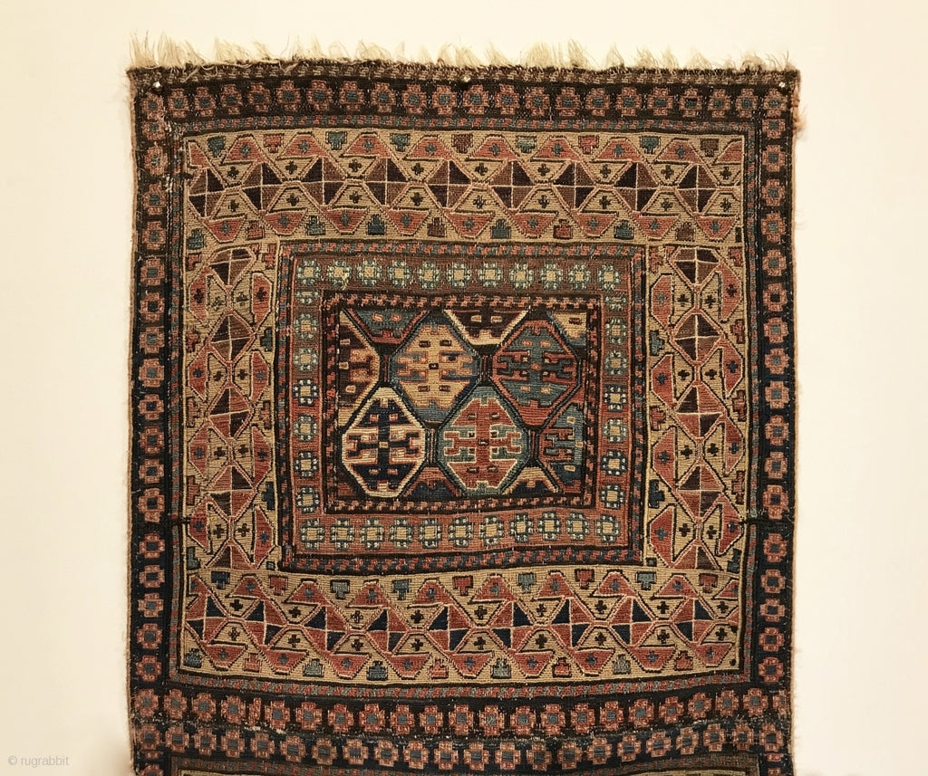 3’8” X 1’10” 19th Century Shahsavan Bagface