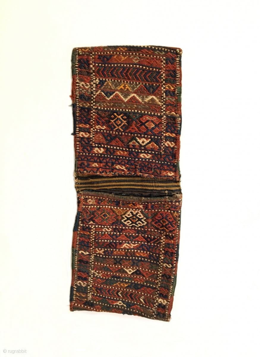 2’3” X 10” 19th Century Shahsavan Soumak Khorjin