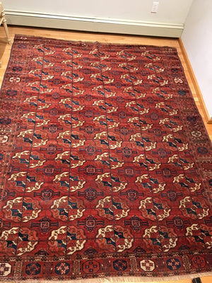 8'6" X 6'8" 19th Century Tekke Main Carpet [RR-0207]