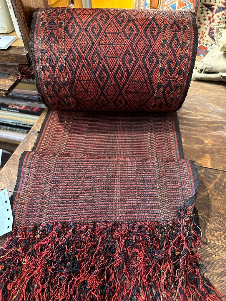51" X 9'5" 19th Century Turkmen Fine Woven Yurt Tent Band