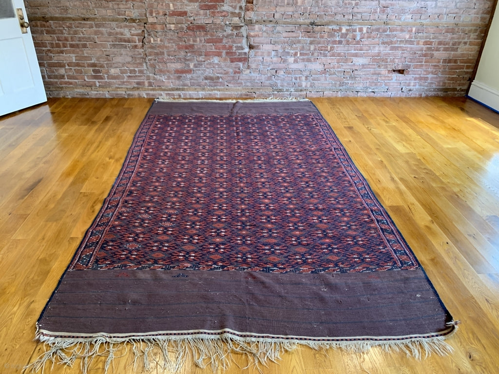 6’0&quot; X 10’7&quot; 19th Century Yomut Palas Kilim