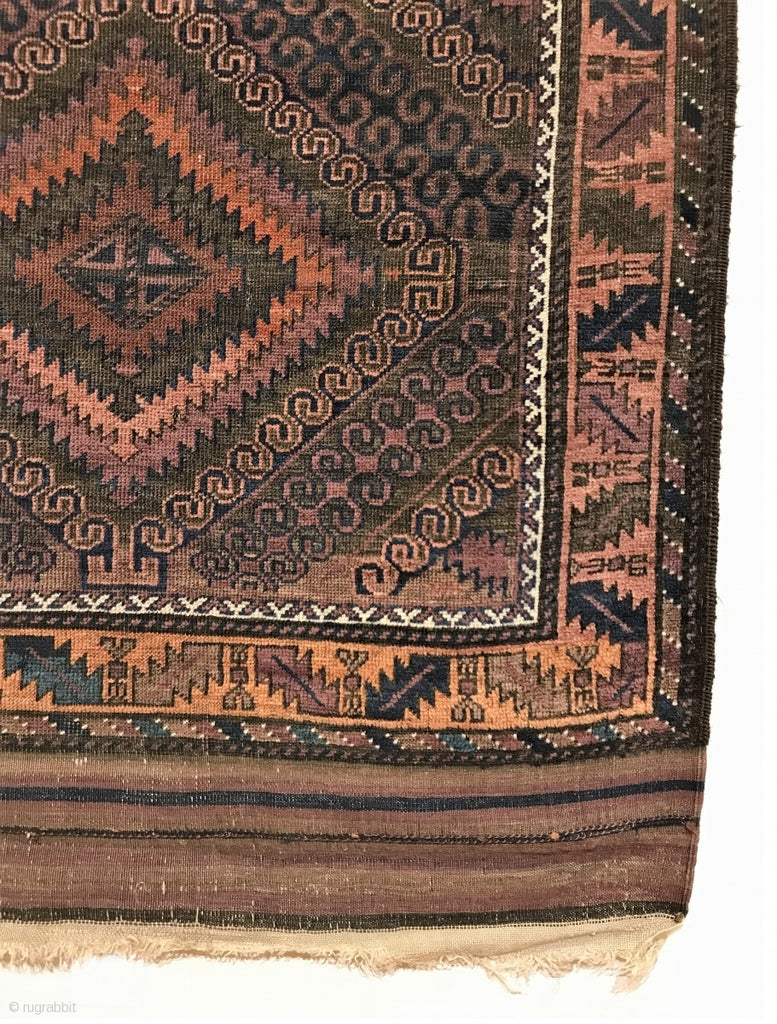 5&#39;11&quot; X 3&#39;9&quot; 20th Century Antique Mushwani Rug