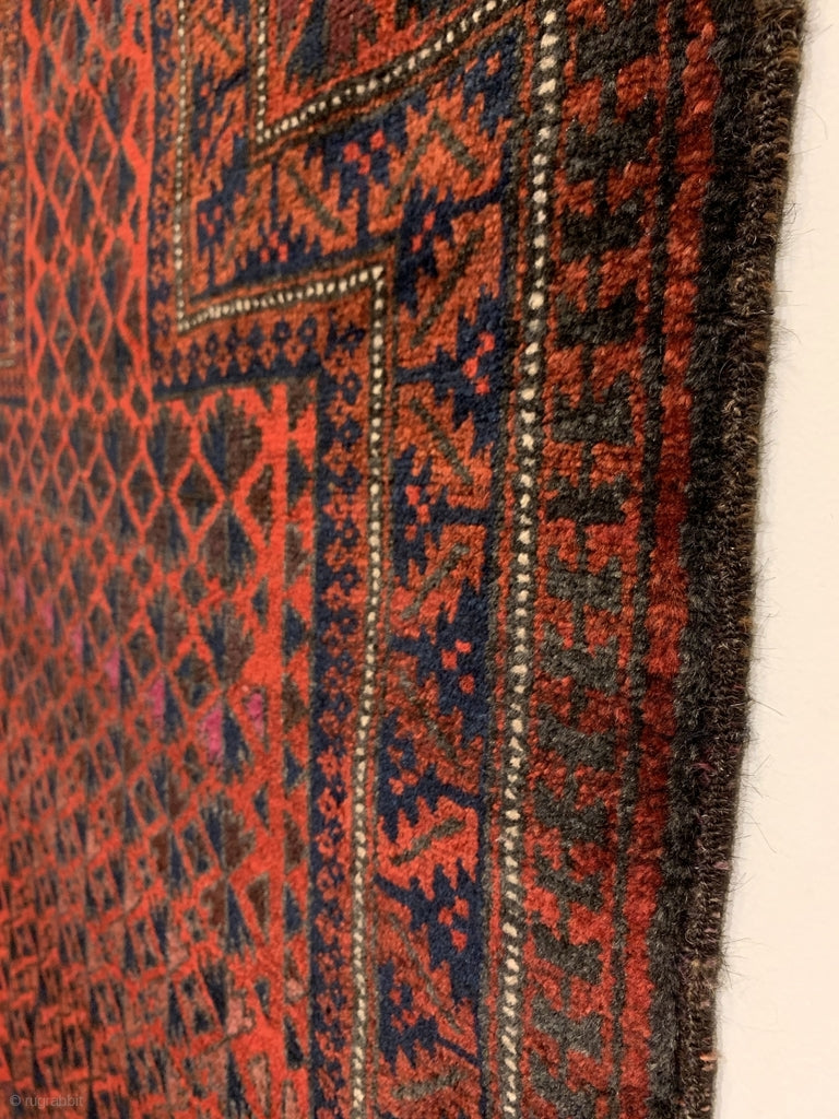 4&#39;3&quot; X 2&#39;11&quot; 20th Century Baluch Prayer Rug