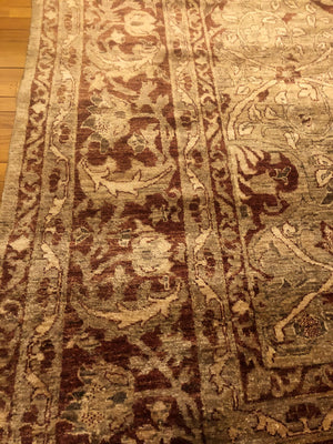 14'3" x 11'9" Abrashed Vintage Ushak Carpet