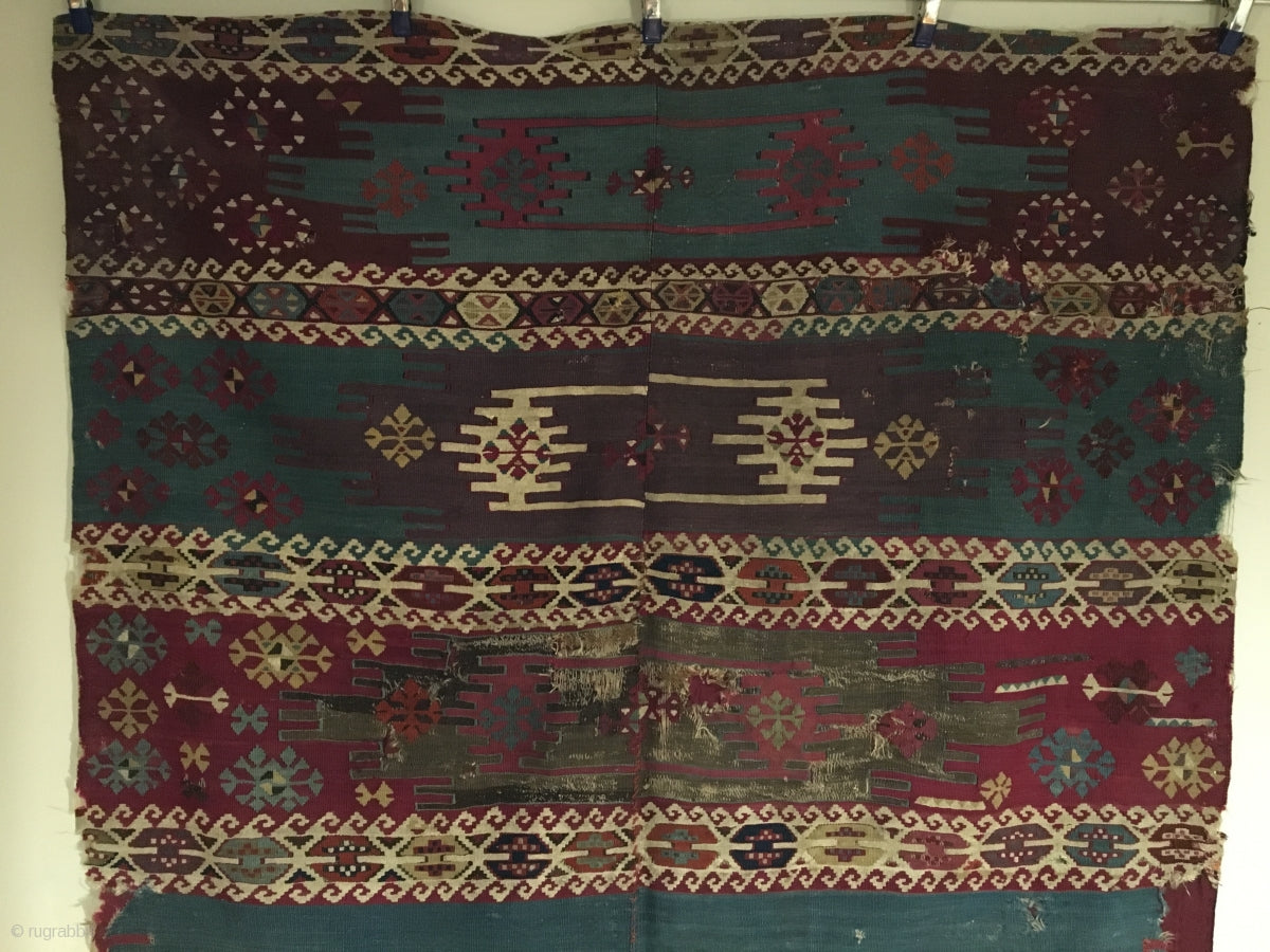 10&#39;7&quot; X 4&#39;4&quot; Anatolian Aleppo Kilim