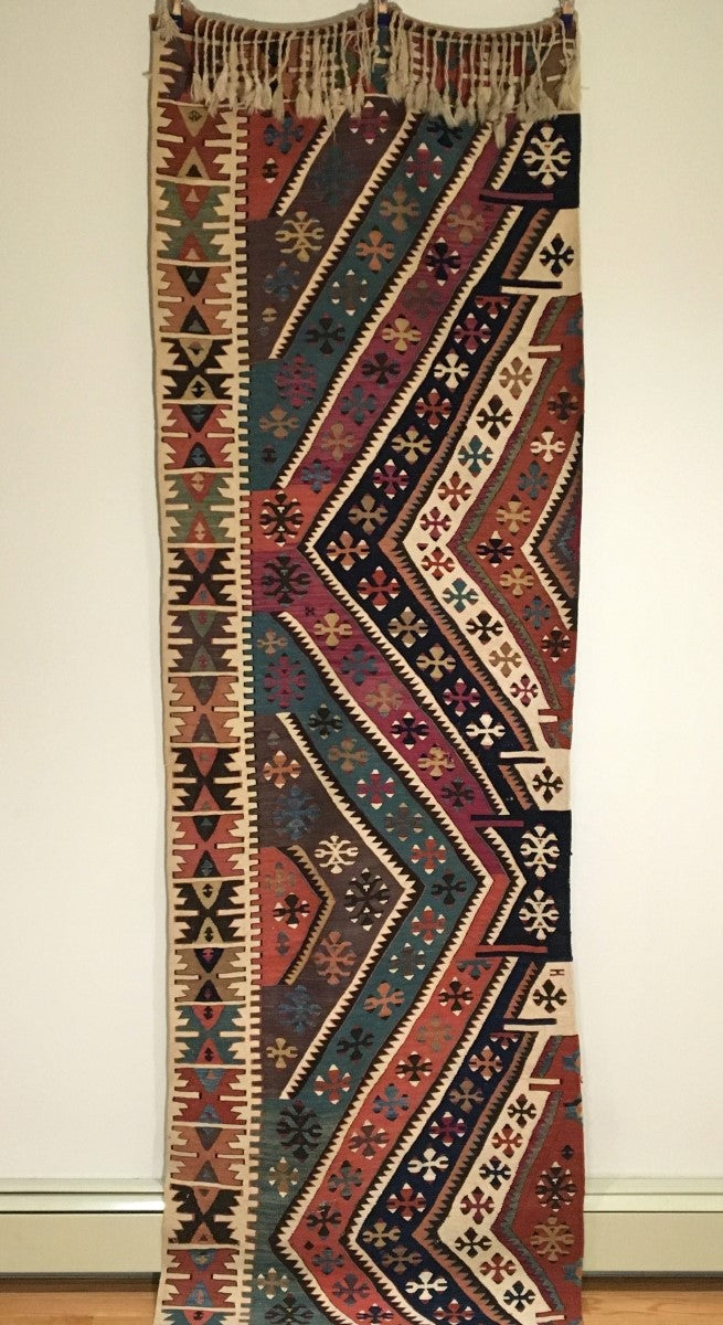 13&#39;11&quot; X 2&#39;8&quot; Anatolian Rashwan Kilim