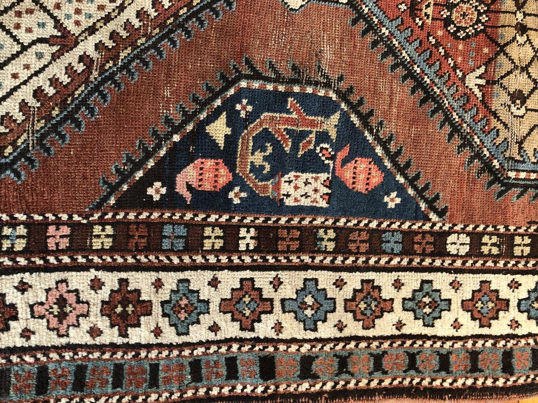 10&#39;10&quot; X 4&#39; Antique 19th Century Azerbaijan Runner
