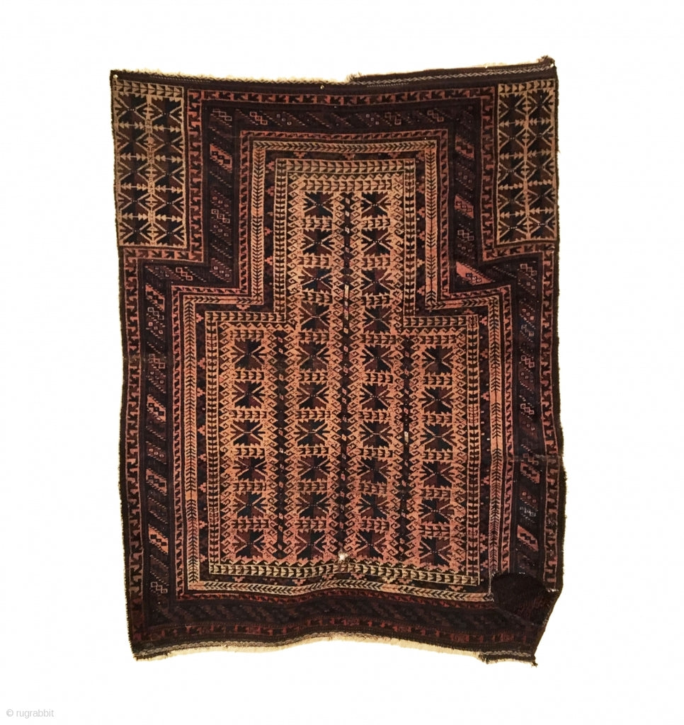 3&#39;5&quot; X 4&#39;5&quot; Antique 19th Century Timuri Prayer Rug