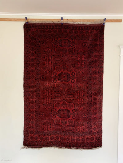 4’6” X 7’ Antique Afghan Charshango Rug