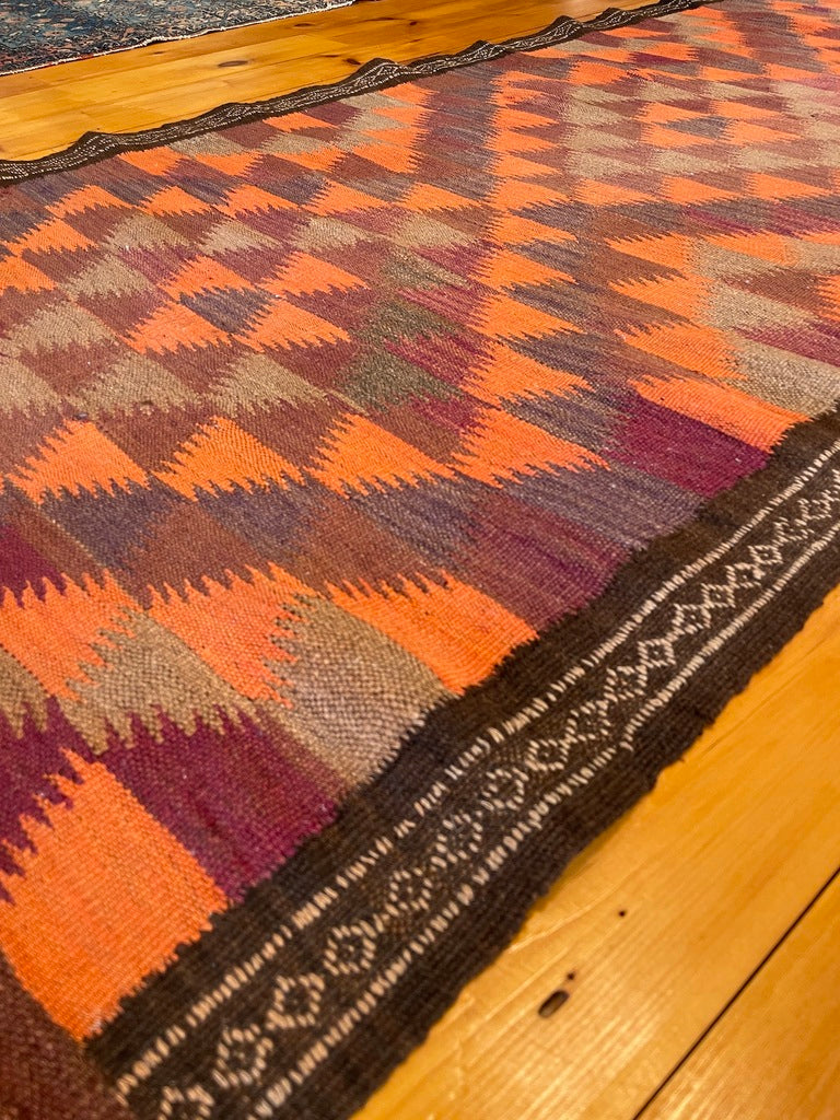 3&#39;2&quot; X 9&#39;1&quot; Antique Afghan Maimana Kilim