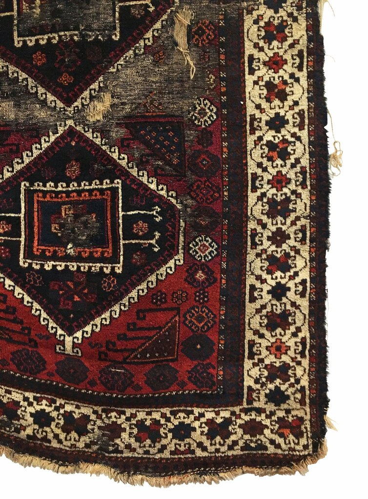 3&#39;3&quot; X 6&#39;3&quot; Antique Anatolian Turkish Yoruk Rug