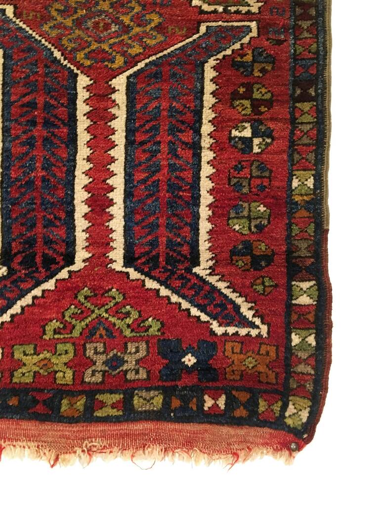 1&#39;11&quot; X 3&#39;5&quot; Antique Anatolian Yastik Small Rug
