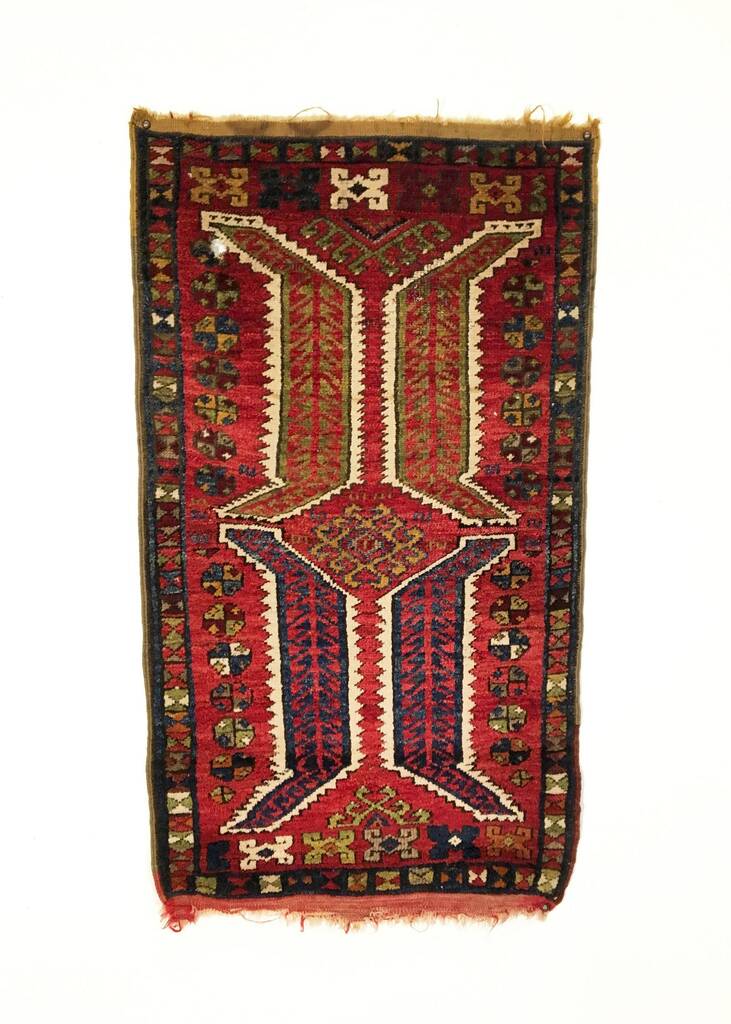 1&#39;11&quot; X 3&#39;5&quot; Antique Anatolian Yastik Small Rug