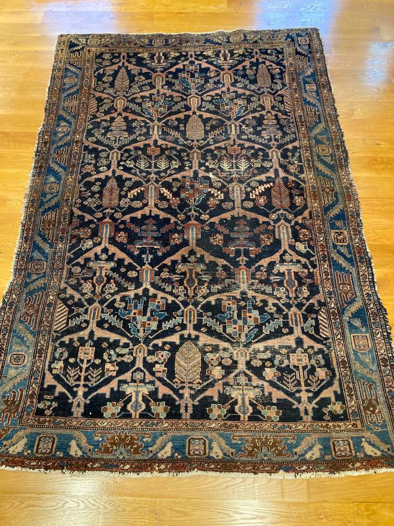 6&#39;9&quot; X 4&#39;6&quot; Antique Bakhtiari Tribal Rug